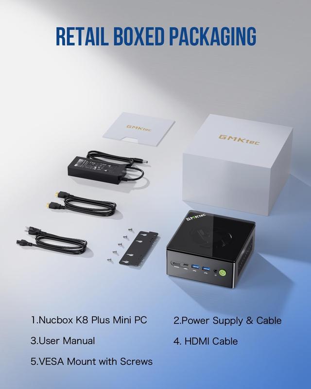 Mini PC GMKtec K8 Plus AMD Ryzen 7 8845HS 64 GB de RAM 1 TB SSD